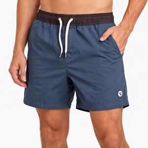 Vuori Kore Blue Deep Sea Workout Shorts size Medium Men